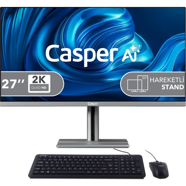 Casper Nirvana A87.255H-DF00X-V-G Intel Core Ultra 7 255H 32GB 1TB SSD Freedos 27" All In One