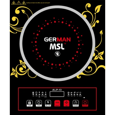 Musullu German 3500W Elektrikli Ocak Şık Tasarımlı Tek Gözlü İndüksiyonlu Cam