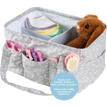 Babyjem Katlamalı Anne&bebek Organizer Gri