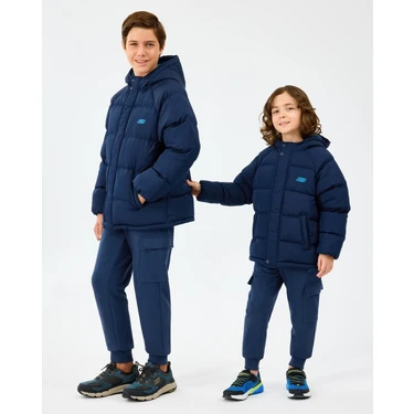 Skechers B Puffer Jacket Büyük Erkek Çocuk Lacivert Mont