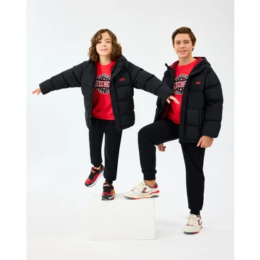 Skechers B Puffer Jacket Büyük Erkek Çocuk Siyah 