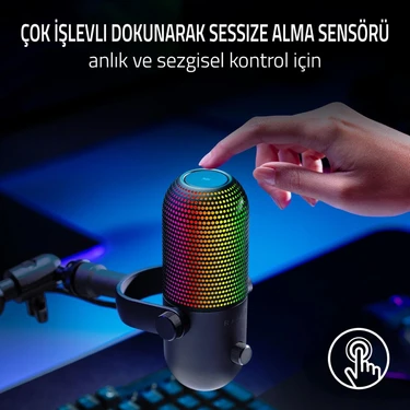 Razer Seiren V3 Chroma - Dokunarak Sessize Alma Özellikli Fiyatı