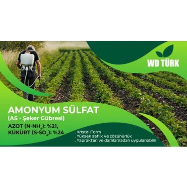 Amonyum Sülfat 5 kg Şeker Gübresi Çim Çiçek