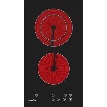 Simfer 3370 2g Elektrikli 30 cm Siyah Cam Ankastre