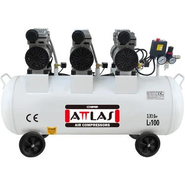 Attlas Sc 30100 Monofaze Sessiz Kompresör 100 Lt 3.0