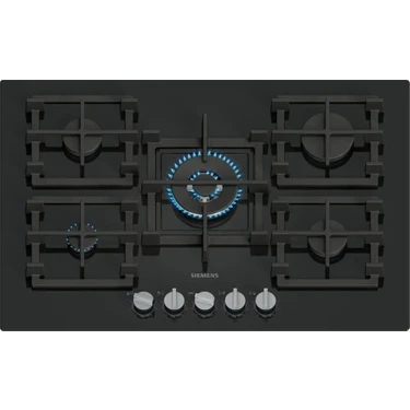 Siemens EP7A6QI40O Gazlı Ocak 75 cm Sert Cam Siyah