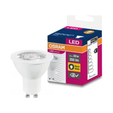 Osram GU10 Duylu 5 W Led Ampul 3000 Kelvin