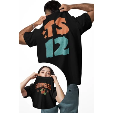 Unisex Showgirl Ts 12 Sırt Baskılı Tişört, Oversize Taylor Fiyatı