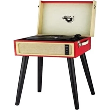 KTOOLS Retro K216 Ayaklı Pikap Kırmızı 33,45,78 Devir Özellikli Şık