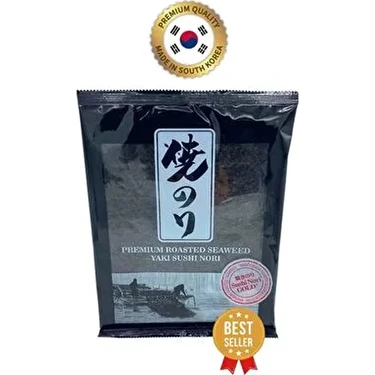 Kaitatuya Premium Roasted Yaki Sushi Nori Deniz Yosunu 10 Adet Güney Kore Menşeli Kaliteli
