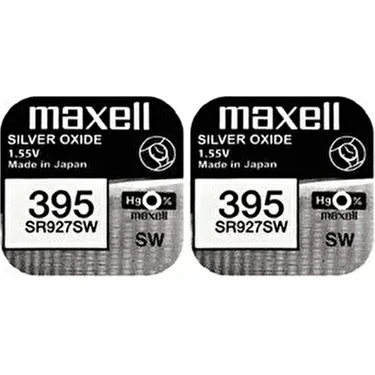 Maxell 395 SR927SW 1.55V Silver Oxide Saat Pili 2 Adet %100 Orijinal Yüksek