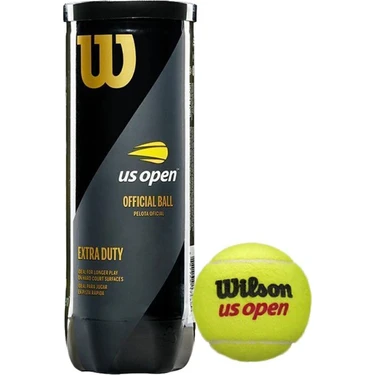 Wilson US Open Dayanıklı Keçe Tenis Topu 3'lü Set – Profesyonel Turnuva Kalitesi ve Uzun Ömürlü