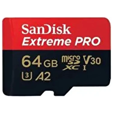 SanDisk 64GB Micro SD Extreme Pro Hafıza Kartı 170MB/S Hız ile Profesyonel Kullanım İçin