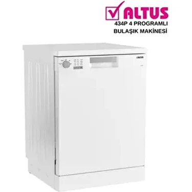 Altus 434P 4 Programlı Bulaşık Makinesi 15 Kişilik Kapasite Enerji Sınıfı ile Etkili