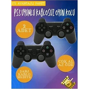 2li Ps3 Kablosuz Analog Oyun Kolu Dualshock Oyuncu Konsol Wireless Joystick Double