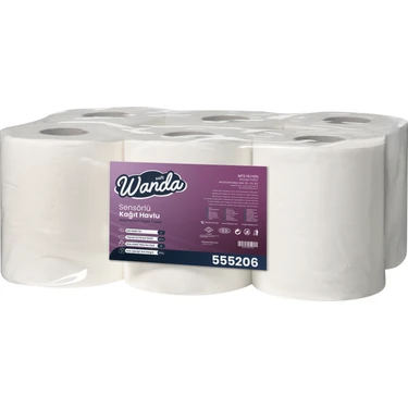 Wanda Soft Fotoselli/Sensörlü Dispenserli Kağıt Havlu 4 KG 6'lı Paket -