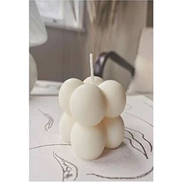 Bernami Küçük Bubble Candle Mum Kokulu Dekoratif Mum El Yapımı %100 Doğal Mum 1