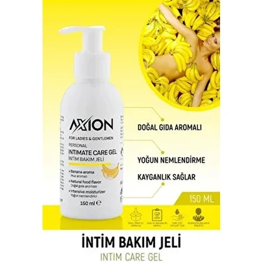 Axion Muz Aromalı Kayganlaştırıcı Intim Bakım Jeli 150 ml Doğal Gıda Aromalı Yoğun