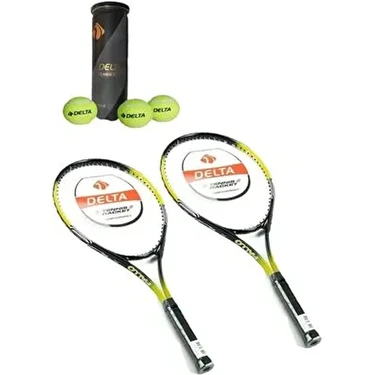 Delta 27 Inç Yetişkin Tenis Raketleri 2 Adet L2 Grip ve 112 inch Kafa Boyutu