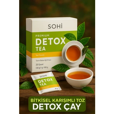 SOHİ Detox (Detoks) Çayı 20’li | Matcha & Zerdeçal | Ödem Atıcı & Yağ Yakımını Destekleyici