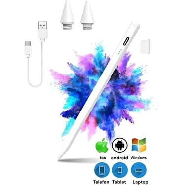 Tüm Dokunmatik Cihazlara -Ios/android/windows Uyumlu Tablet Ipad Yazı Çizim Kalemi Iki Üç