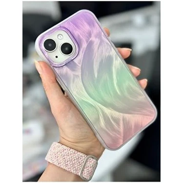 Go Aksesuar Shine Renk Geçişli Parlak Tasarımlı Silikon Kılıf Iphone 13 - 14 - 15 Uyumlu Dayanıklı