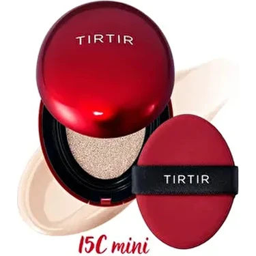 Tırtır 15C Fair Porcelain Mini Cushion Fondöten 4,5gr SPF40 Suya Dayanıklı Pürüzsüz