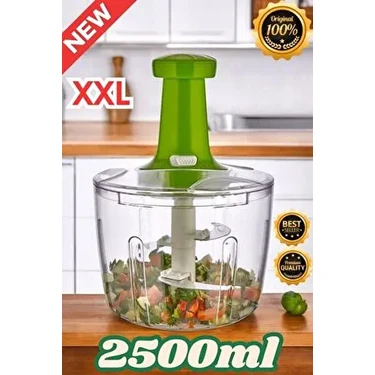 2500 ml Bas Kes Xl Pratik El Robotu Karışık Renk Yeni Nesil Doğrayıcı, Büyük El Rondosu,pratik