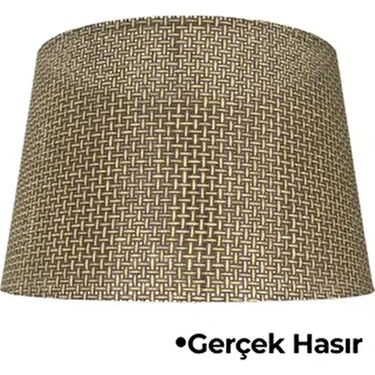 Hasır Kahve Doğal Lambader