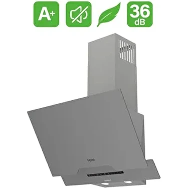 Ferre D065 Gri Ultra Sessiz Silentart 60 cm Ankastre Davlumbaz Duvar Tipi Alüminyum