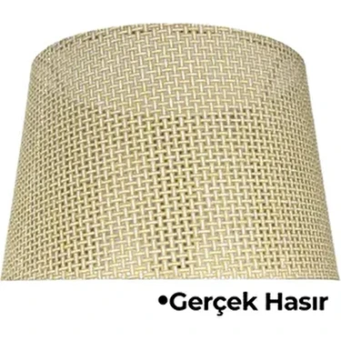 Hasır Krem Doğal Lambader