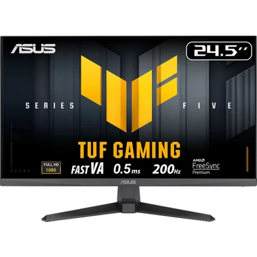 Asus Tuf Gamıng VG257Q5A 24.5 Fast Va 1920X1080 0.5ms 200Hz 200Hz Dp HDMI Hoparlör Vesa 3yıl Elmb