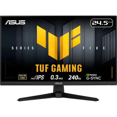 Asus Tuf Gamıng VG259QM5A 24.5 Fast IPS 1920X1080 0.3ms 240Hz 300CD Dp HDMI Hoparlör Vesa 3yıl Elmb