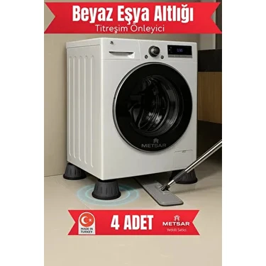 Beyaz Eşya Altlığı Ayağı 4 Adet Çamaşır Bulaşık Makinası Buzdolabı Yükseltici Titreşim