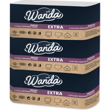 Wanda Soft Z Katlama Kağıt Havlu Extra 12'li