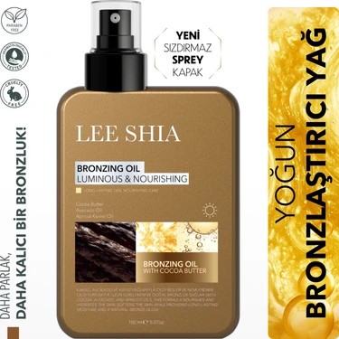 Lee Shia Yoğun Bronzlaştırıcı Yağ 150 ml Kakao ve Avokado Yağı ile Cilt