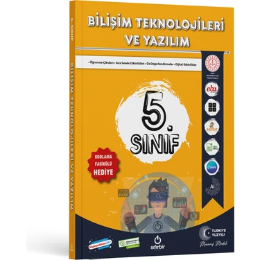 Sıfırbir Yayınları 5.sınıf Bilişim Teknolojileri ve Yazılım Tekil Kitap Türkiye Yüzyılı
