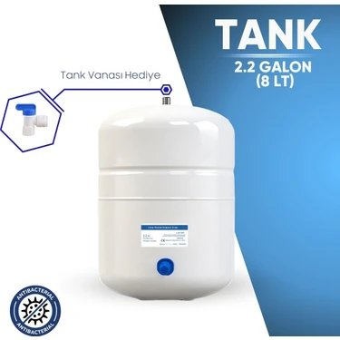8 Litre Metal Tank 2.2 Galon Su Arıtma