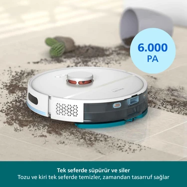 Philips 2000 Serisi Robot Süpürge, Islak ve Kuru Temizlik, LDS Radar Teknolojisi, Otomatik Boşaltma