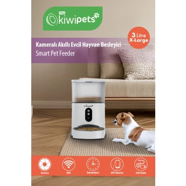 Kiwipets KPF-10565 Evcil Hayvan Akıllı Kameralı Multifonksiyon Mama Kabı - Smart Pet