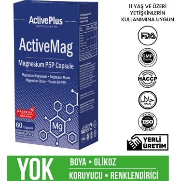 Active Plus Magnezyum P5P 60 Kapsül Fiyatı - Taksit Seçenekleri