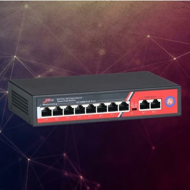 Ztech ZR-1008G 8+2 Poe Switch 125W 2 Port Gigabit Yüksek Fiyatı