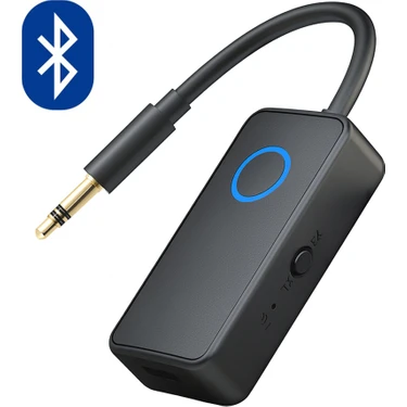 Bluetooth 5.4 Ses Alıcı & Verici – 2’si 1 Arada Aux Adaptör, 3.5mm Jak, Usb-C Şarj, 15M Kablosuz