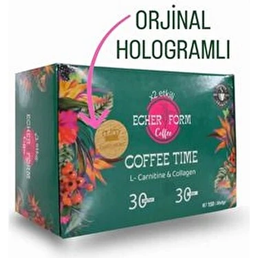 Echer Form Coffee 2x Etkili Beyaz Paket 30 'lu Kahve (Nescafe ve Filtre Kahve