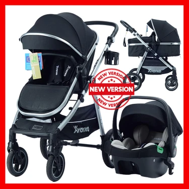 Yoyko Luxury I-Size Travel Sistem Bebek Arabası 3 In 1 Siyah Fiyatı