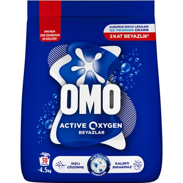 OMO Active Oxygen Beyaz Çamaşırlar İçin Toz Deterjanı 4.5
