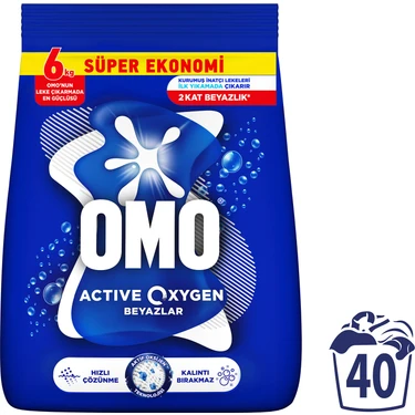 OMO Active Oxygen Beyaz Çamaşırlar İçin Toz Deterjanı 6