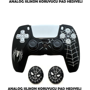 Ps5 Dualsense Spider-Man Koruyucu Silikon Kılıf + Analog Silikon