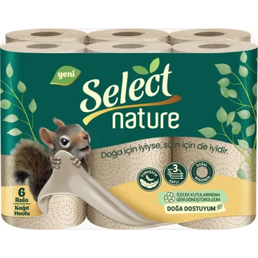 Lily Select Nature Yeni Nesil 6’lı Kağıt Havlu 3
