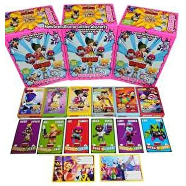 Emrah Gültekin Yeni Seri Brawl Stars Karakter Kartları (10 Mini Kutu 60 Kart) Jokeri Bul Hediyeyi